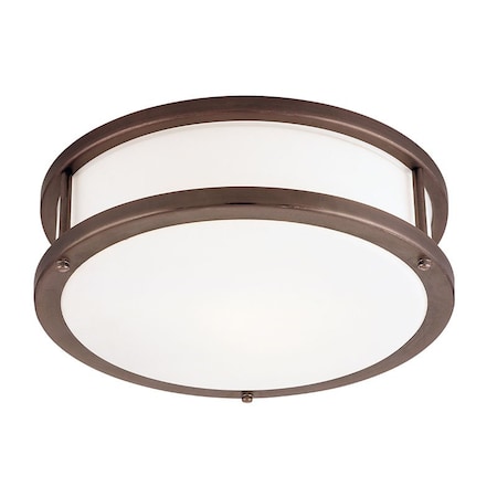 Access Lighting Conga, Flush Mount, Bronze Finish, Opal Glass 50080-BRZ/OPL